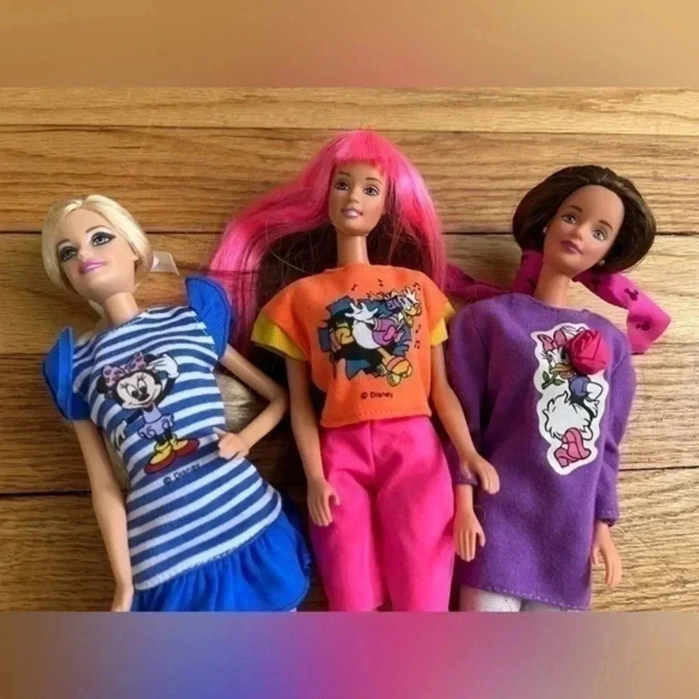 Vintage Barbie Dolls with Disney and Mickey Outfits - Picture 4 of 8